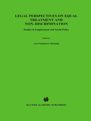 cover image of Legal Perspectives on Equal Treatment and Non-Discrimination